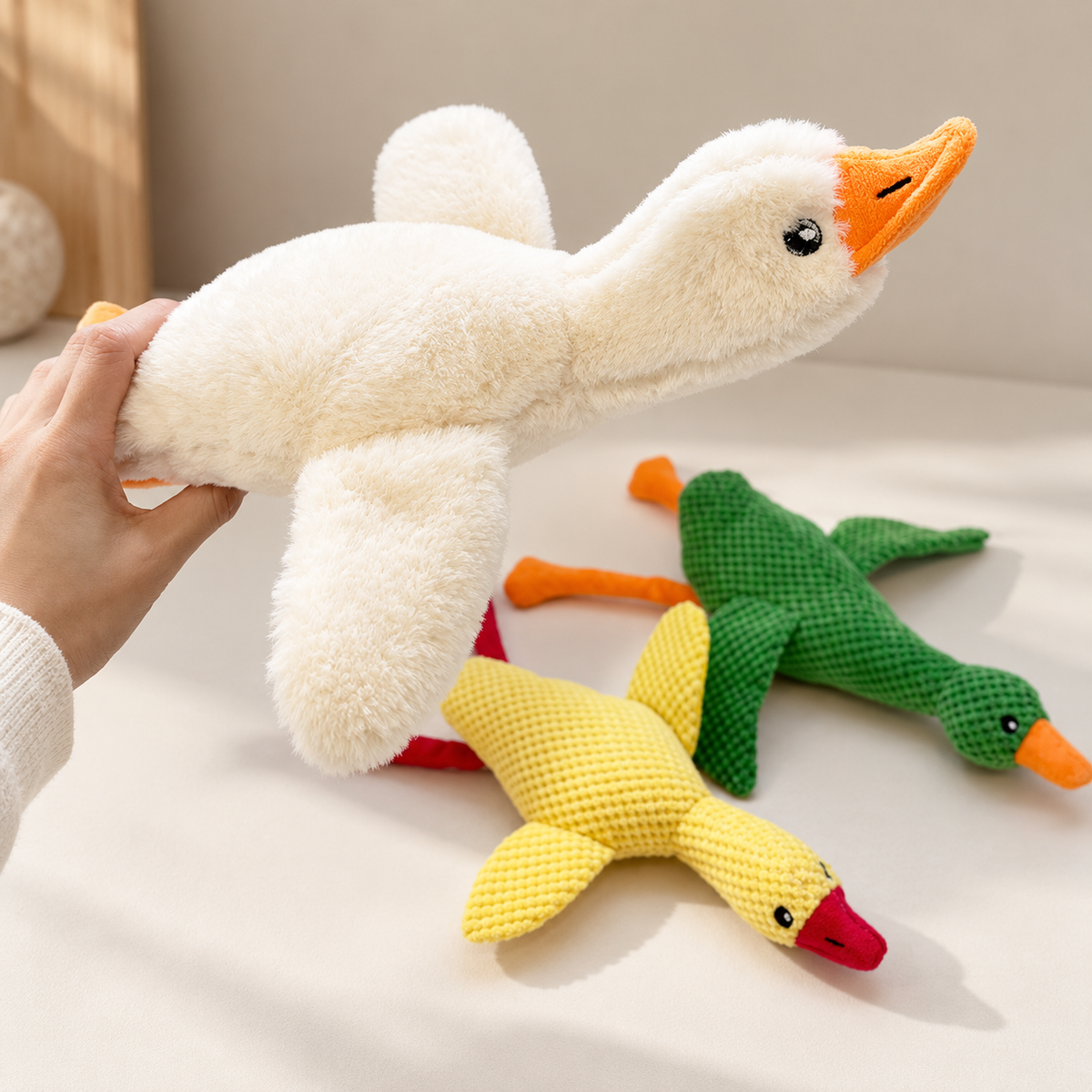 50cm Squeaky Plush Goose Dog Toy