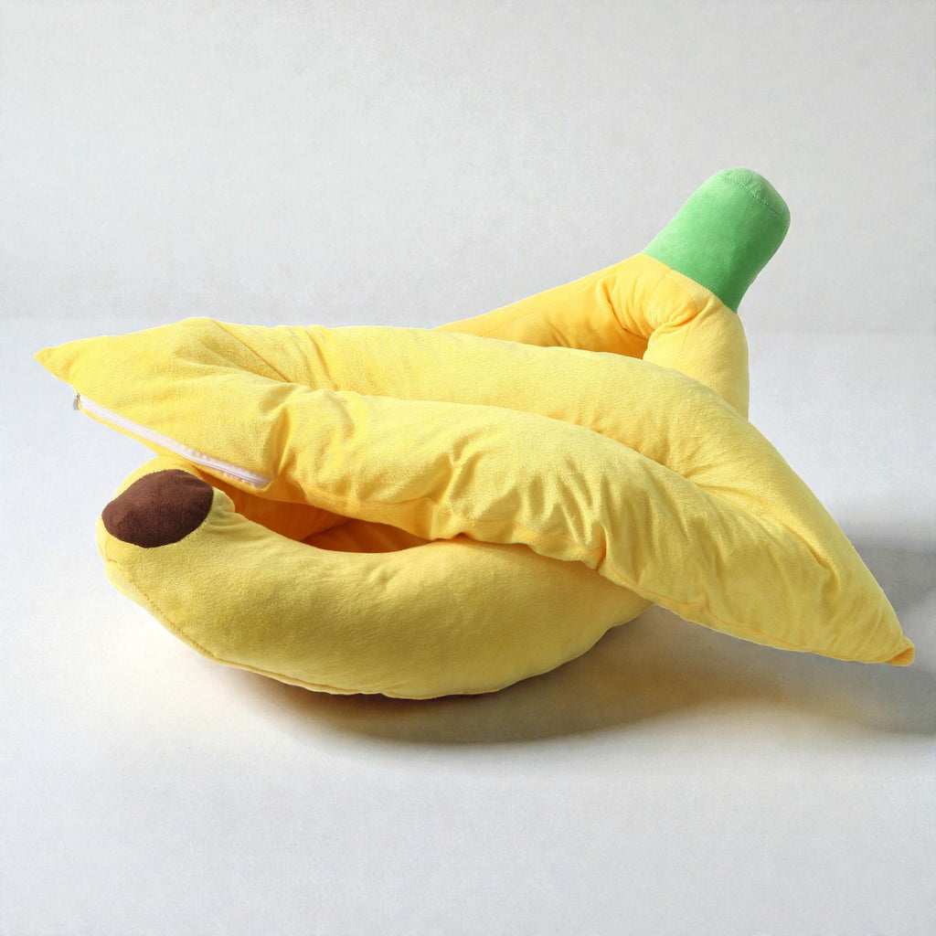 Banana-Shaped Pet Bed – Removable Cover Washable