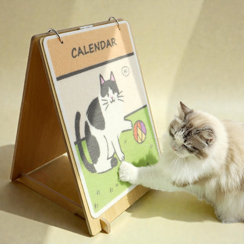 Cat Calendar Scratching Board | Stand-Up Cat Scratcher
