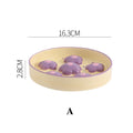 Ceramic Pet Slow Feeder Bowl with Raised Flower Design