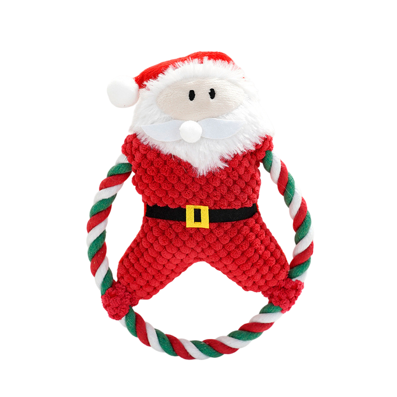 Christmas Plush Squeaky Chew Toy for Dogs & Cats
