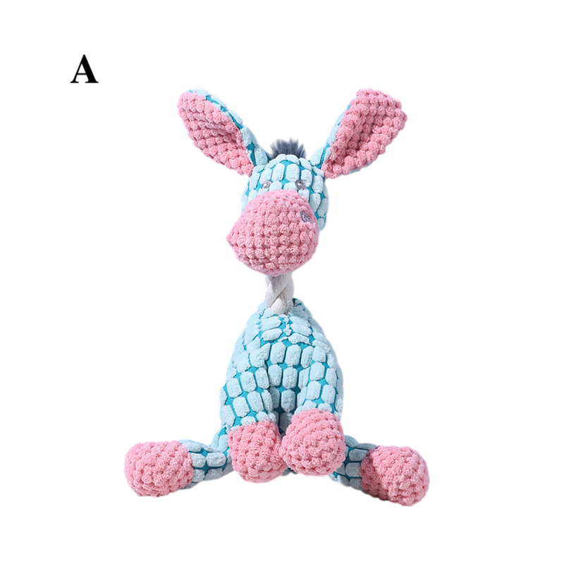Creative Plush Squeaky Donkey Dog Toy