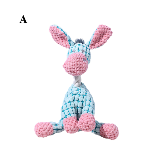 Creative Plush Squeaky Donkey Dog Toy