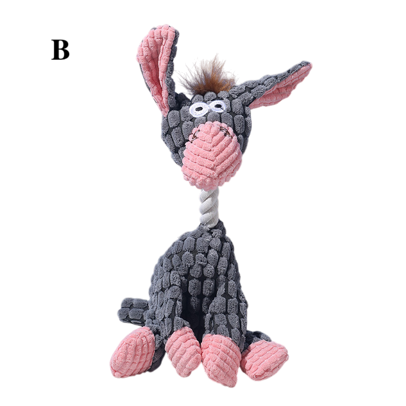 Creative Plush Squeaky Donkey Dog Toy