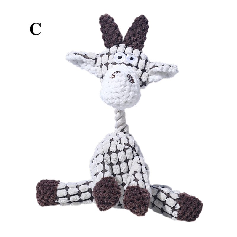 Creative Plush Squeaky Donkey Dog Toy