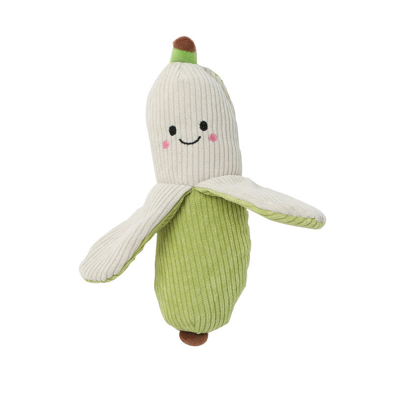 Cute Fruit Plush Dog Toy – Squeaky Chew Toy