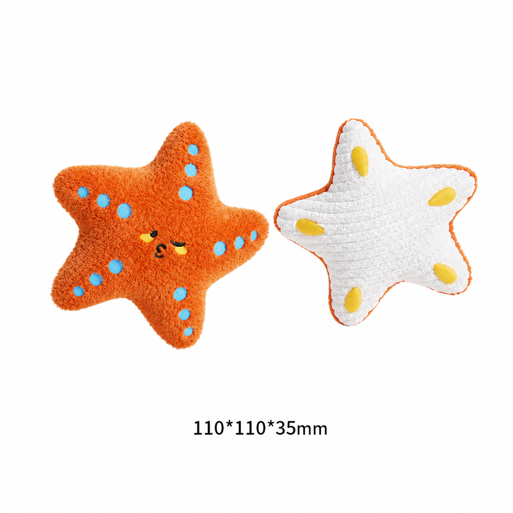 Cute Ocean Plush Squeaky Dog Treat Puzzle Toy