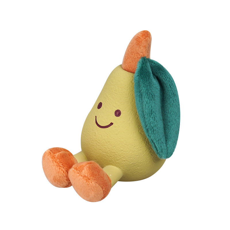 Cute Fruit Dog Chew Toy – Plush Latex Squeaky Pet Toy