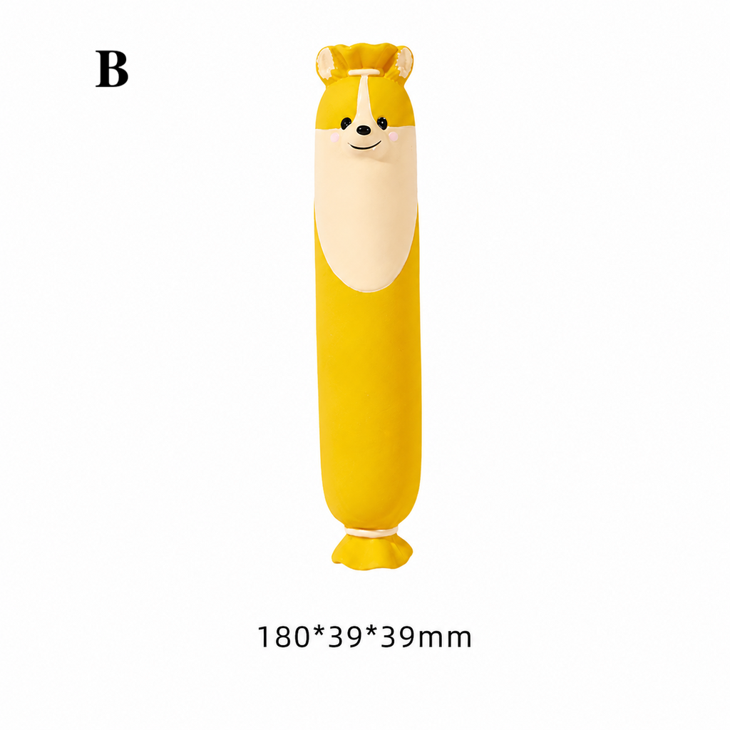 Cute Sausage Dog Latex Squeaky Chew Toy for Dogs