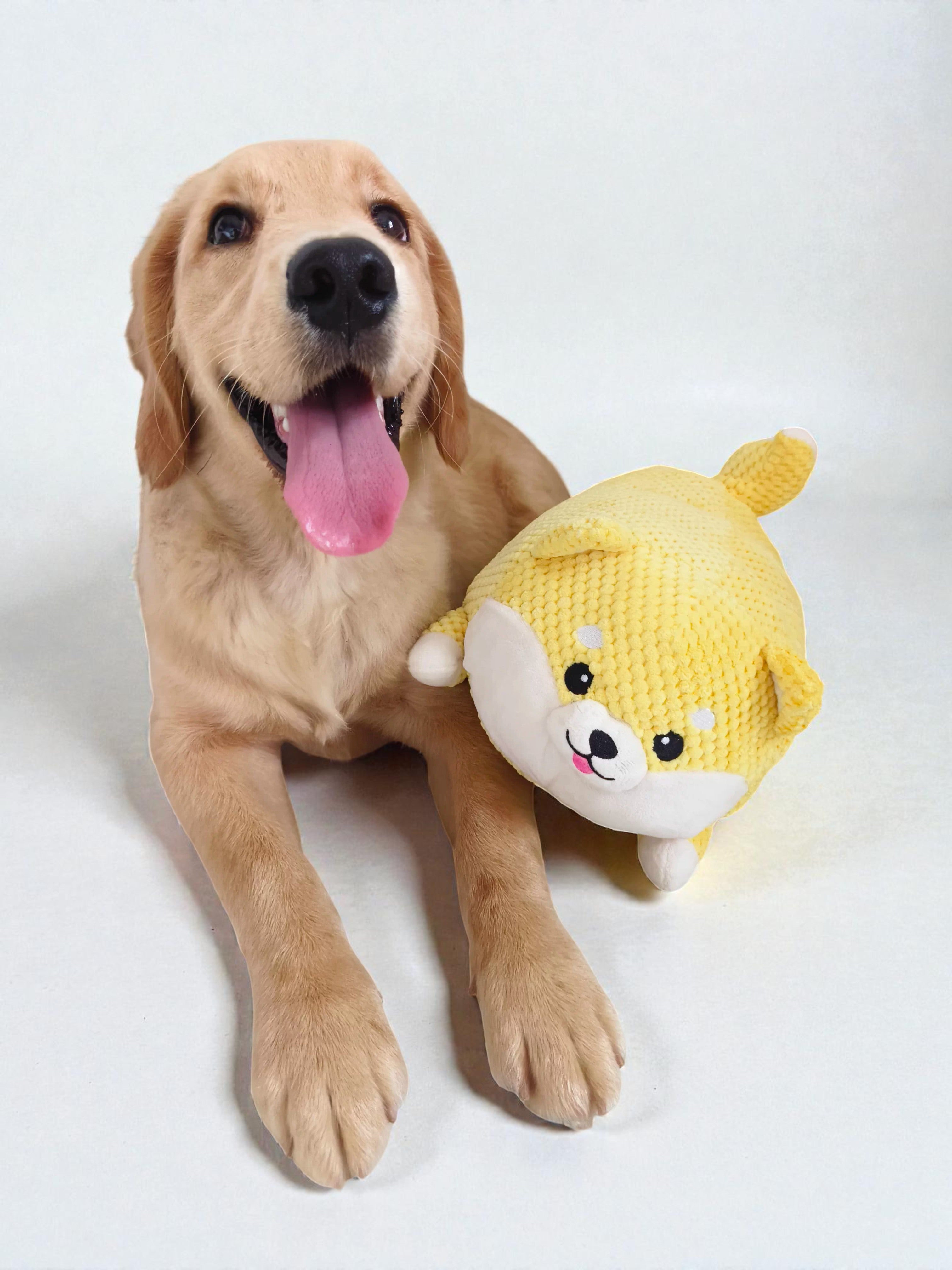 Creative Squeaky Corgi Pig Plush Dog Toy