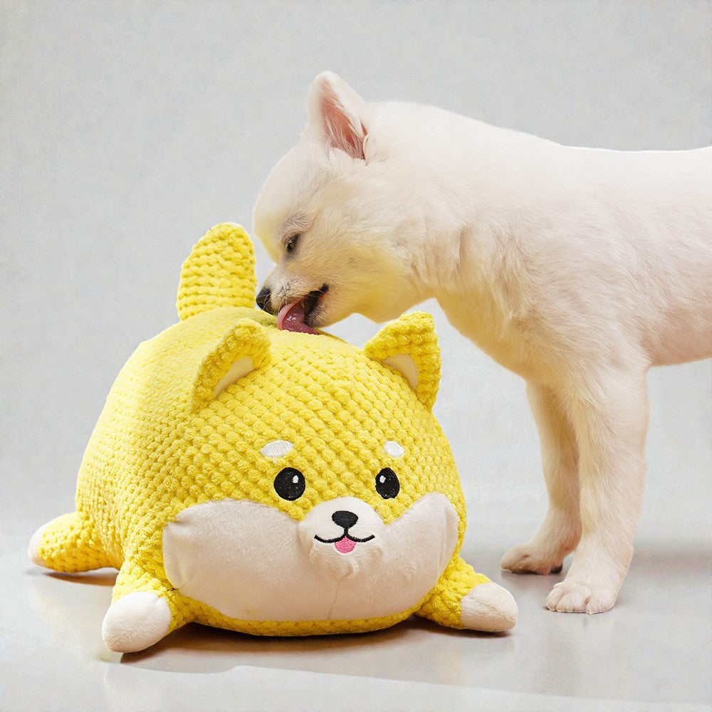 Creative Squeaky Corgi Pig Plush Dog Toy