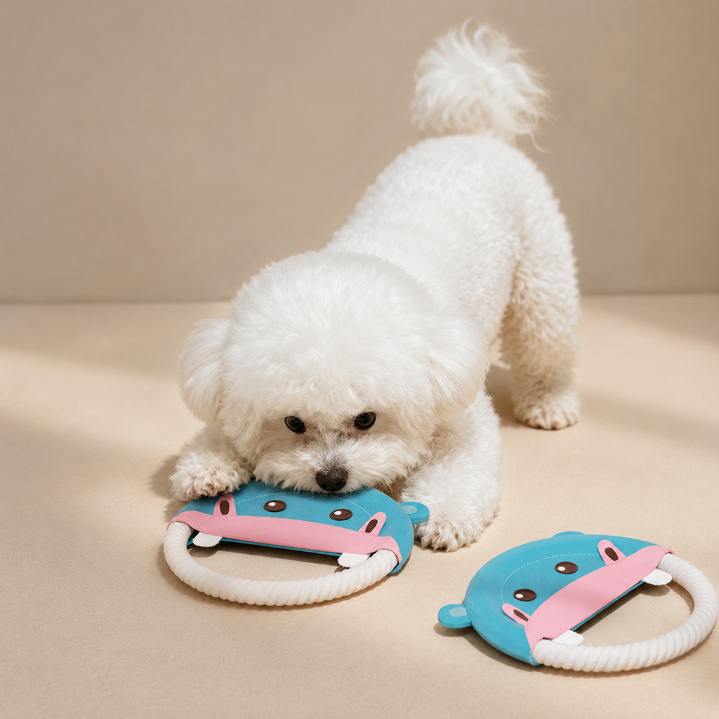Dog Rope Frisbee Toy – Durable Chew & Tug Toy 18cm