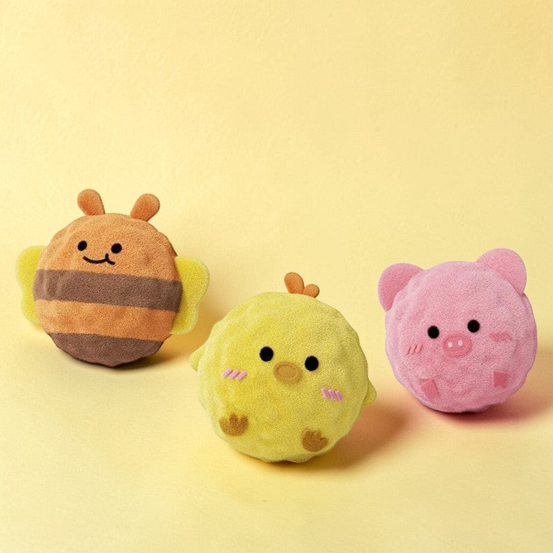 Dog Squeaky Ball Toy – Plush TPR Spiky Chew Toy