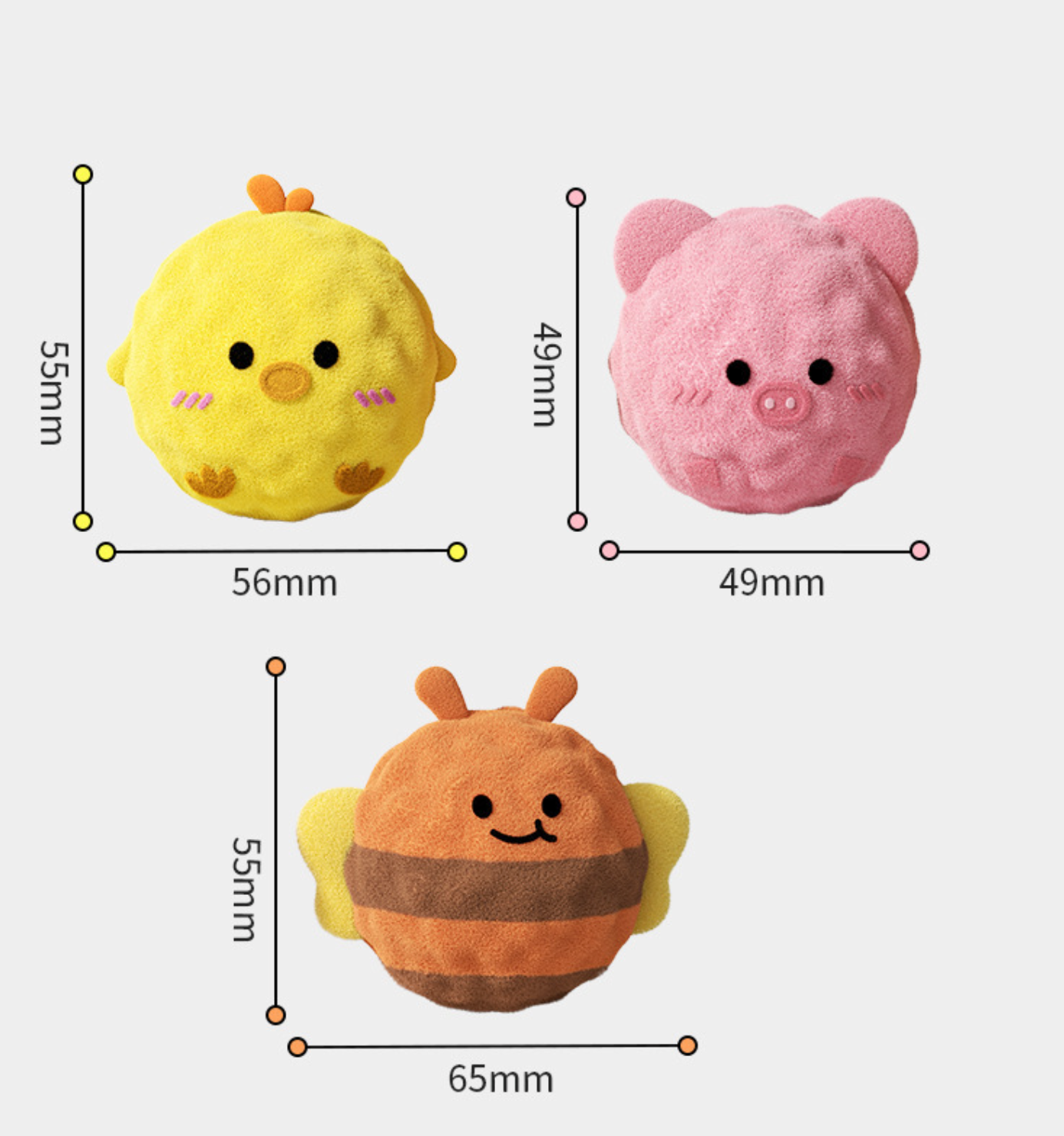 Dog Squeaky Ball Toy – Plush TPR Spiky Chew Toy