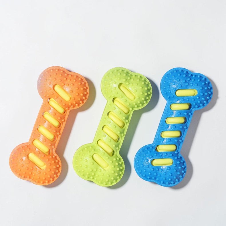 Durable Squeaky Bone Dog Toy – Chew & Dental Care
