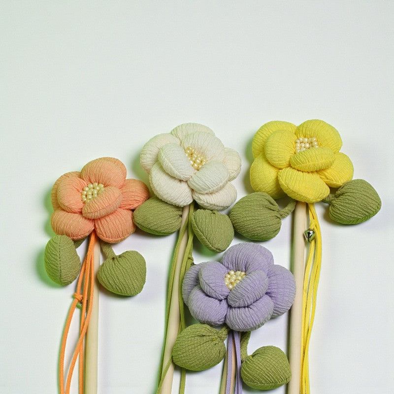 45cm Flower Cat Teasing Stick – Bell Toy