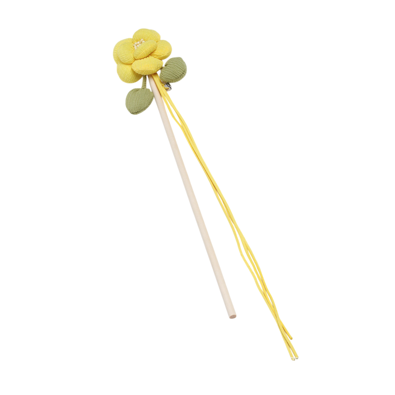 45cm Flower Cat Teasing Stick – Bell Toy