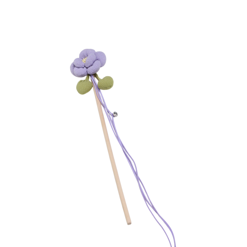 45cm Flower Cat Teasing Stick – Bell Toy
