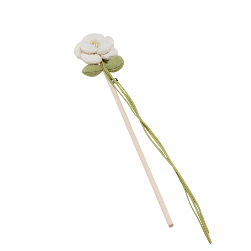 45cm Flower Cat Teasing Stick – Bell Toy