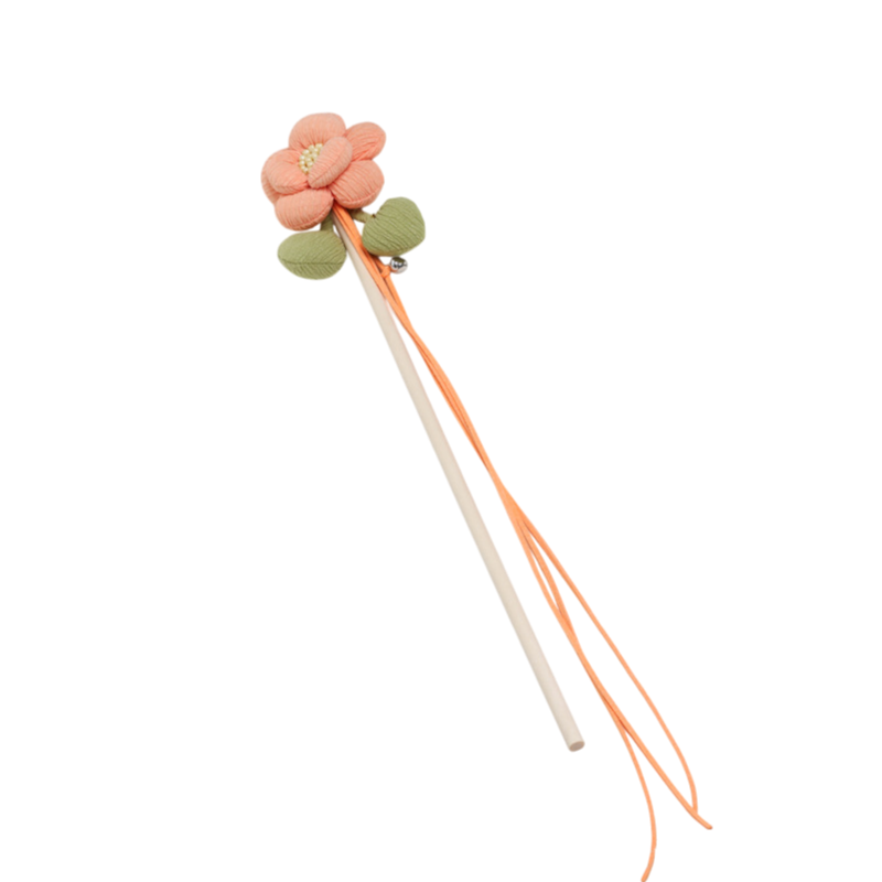 45cm Flower Cat Teasing Stick – Bell Toy