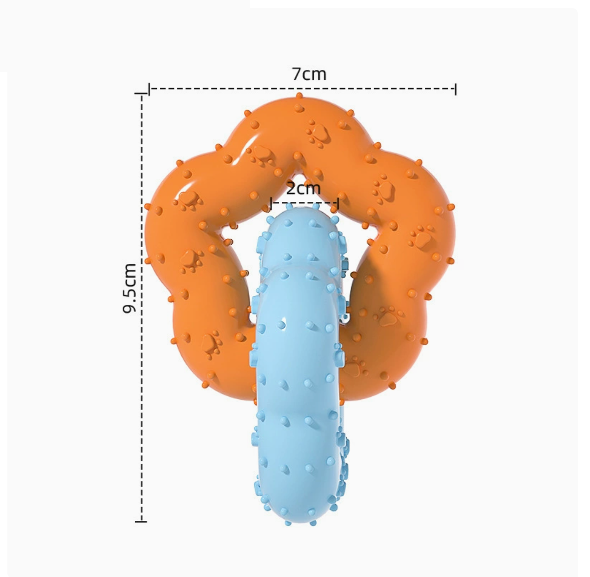 Flower Shape Durable Dog Chew Teething Toy Ring