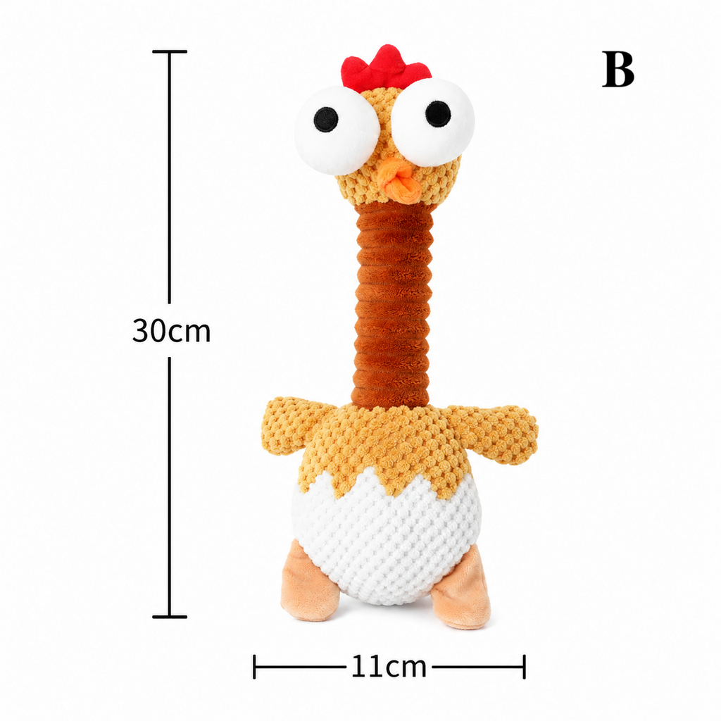 Funny Squeaky Chicken Dog Toy for Chewing & Play