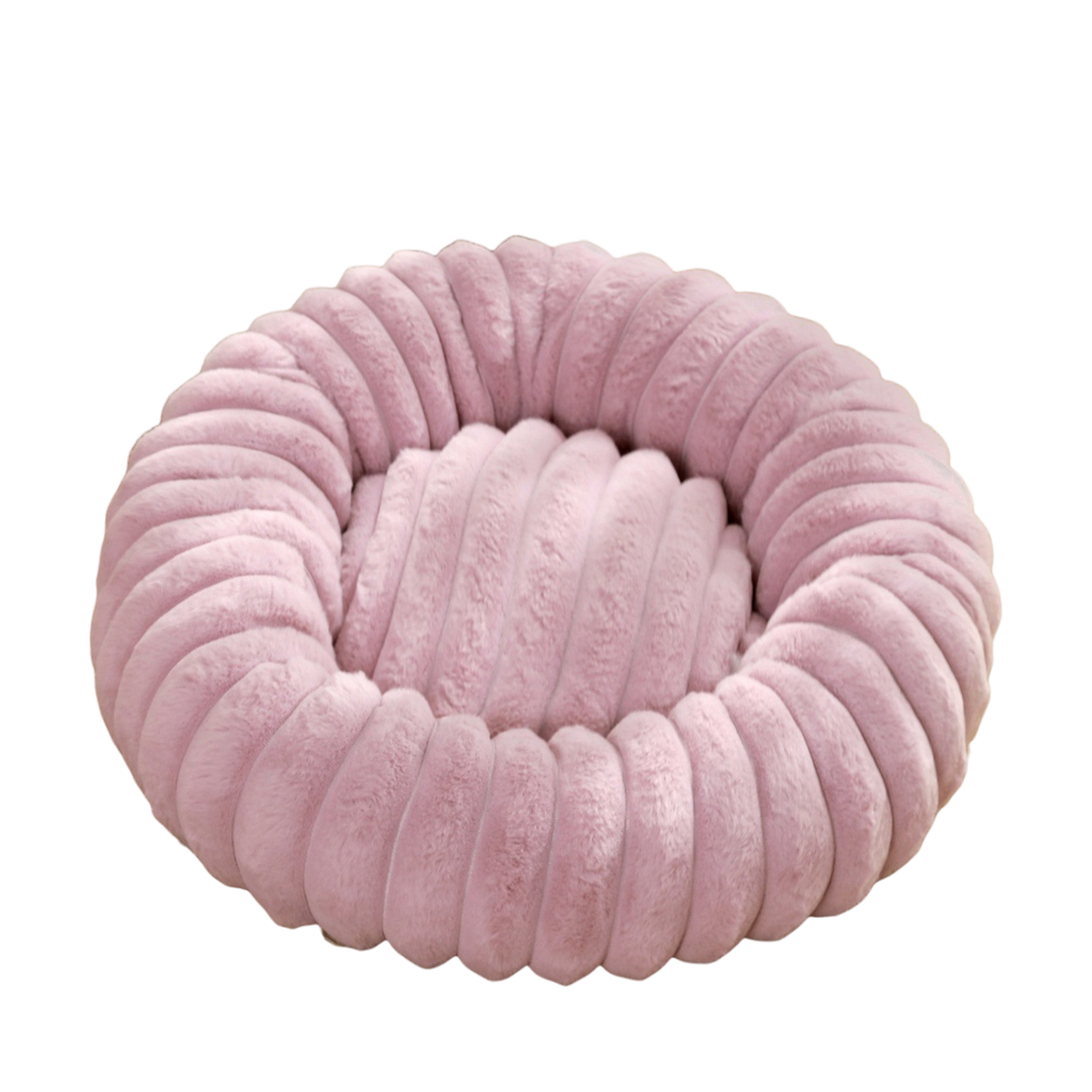 High-Density Plush Round Pet Bed for Cats & Dogs