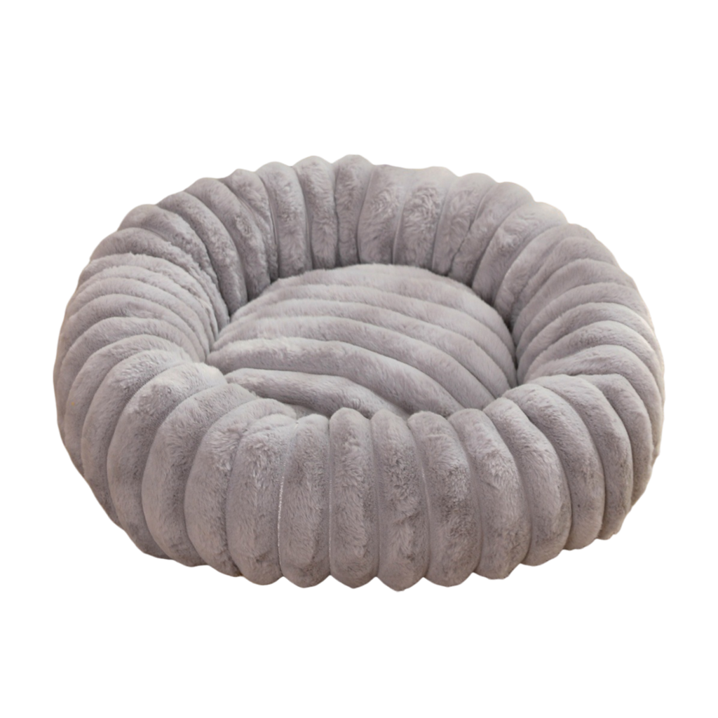 High-Density Plush Round Pet Bed for Cats & Dogs