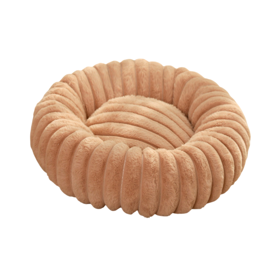High-Density Plush Round Pet Bed for Cats & Dogs