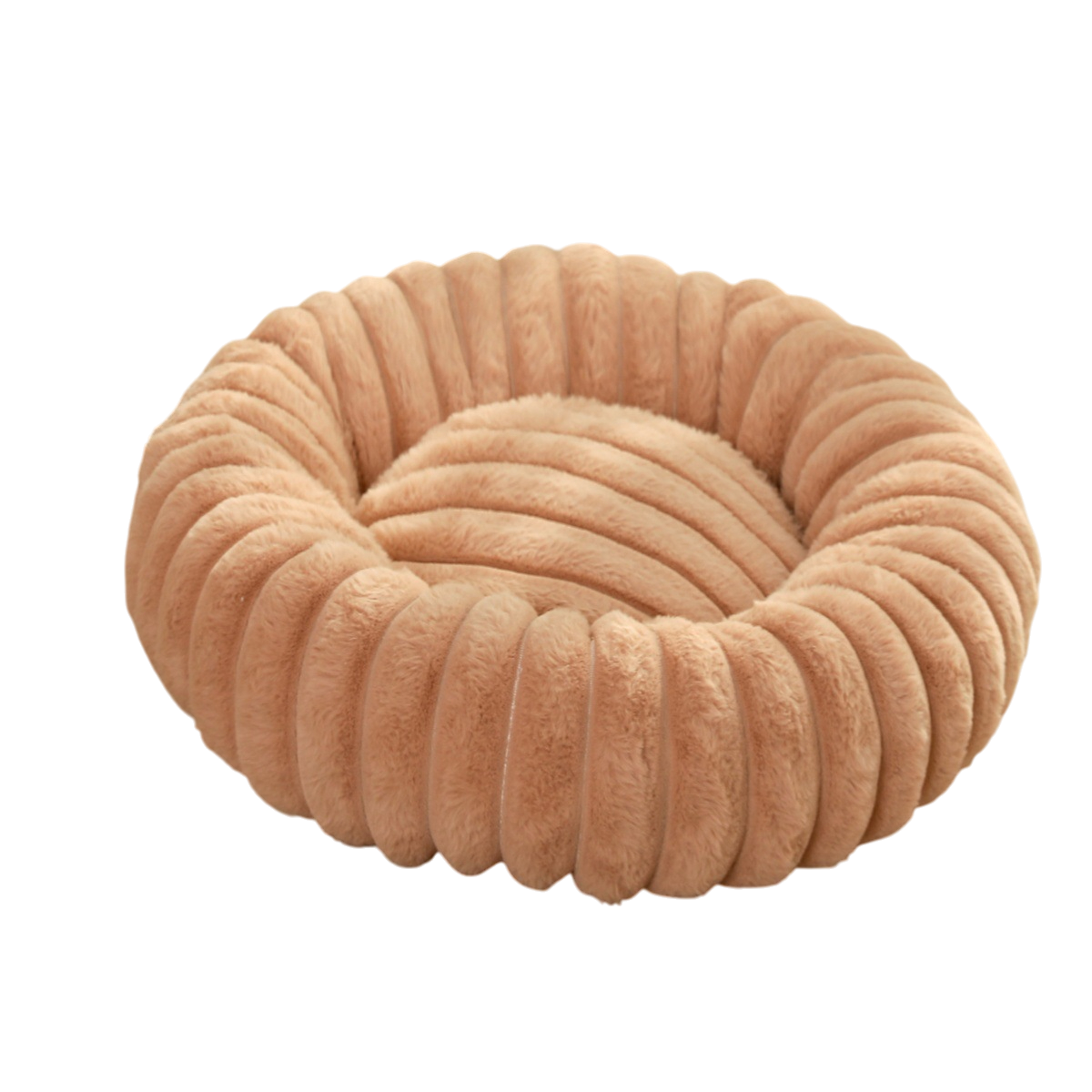 High-Density Plush Round Pet Bed for Cats & Dogs