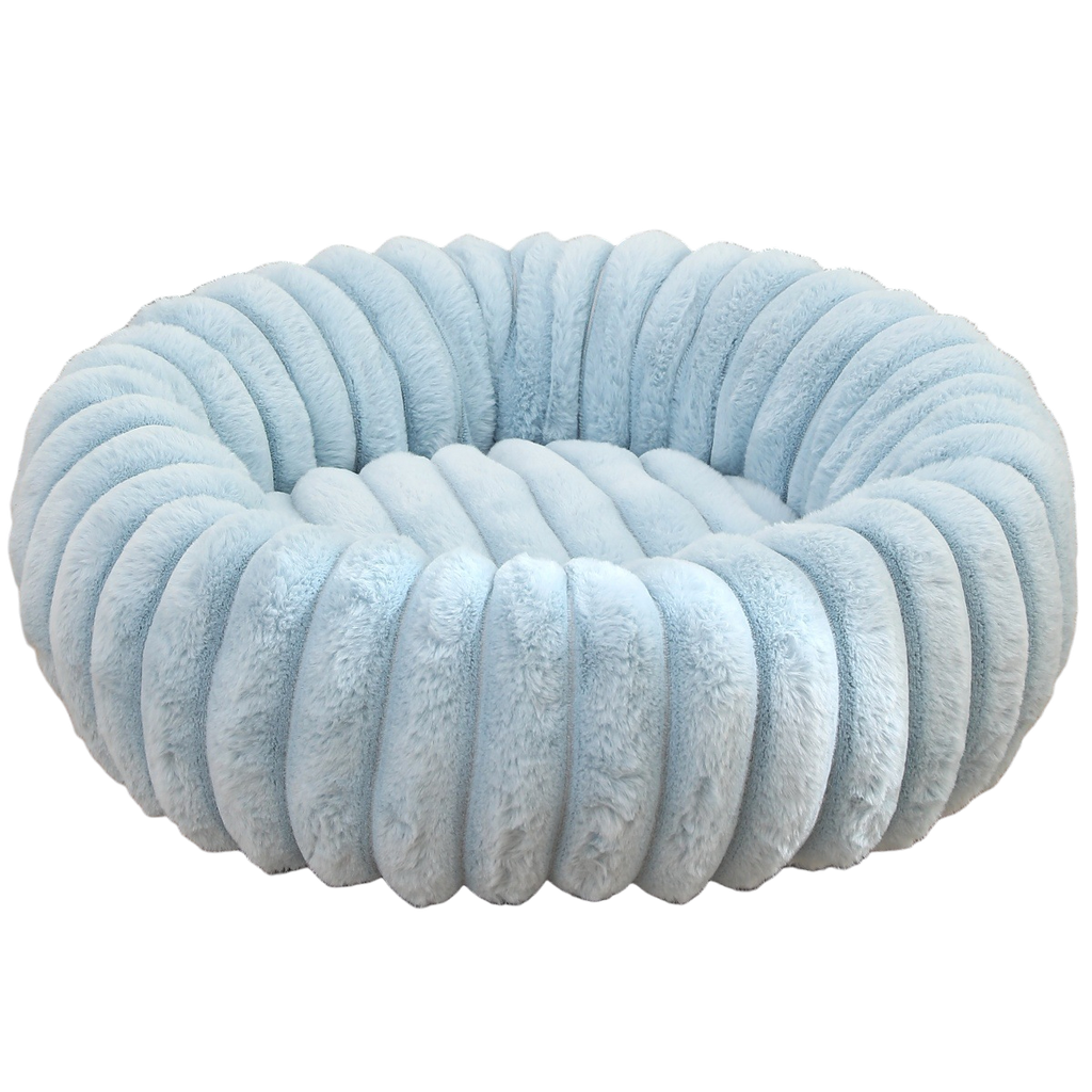 High-Density Plush Round Pet Bed for Cats & Dogs