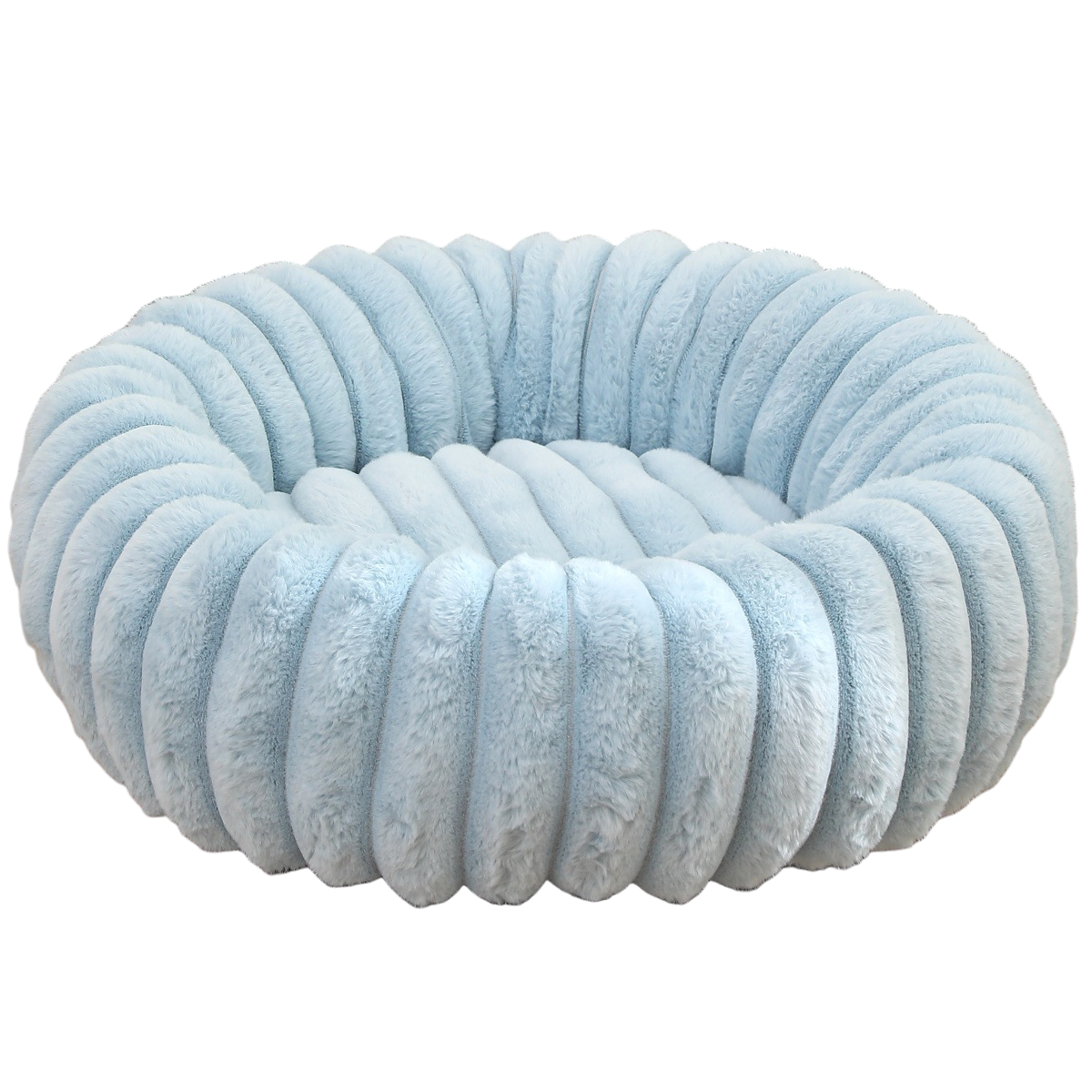 High-Density Plush Round Pet Bed for Cats & Dogs