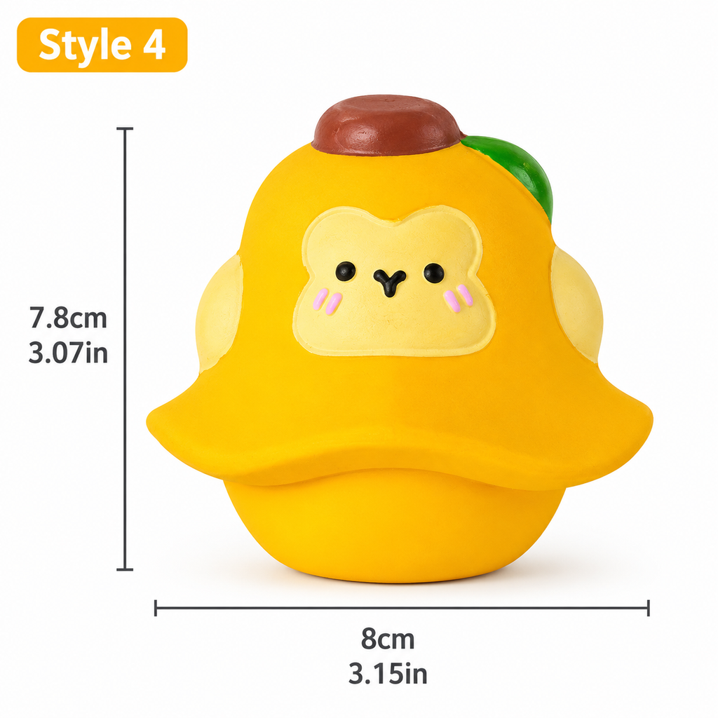 Latex Dog Squeaky Toy Set – Fruit & Animal Chew Toys