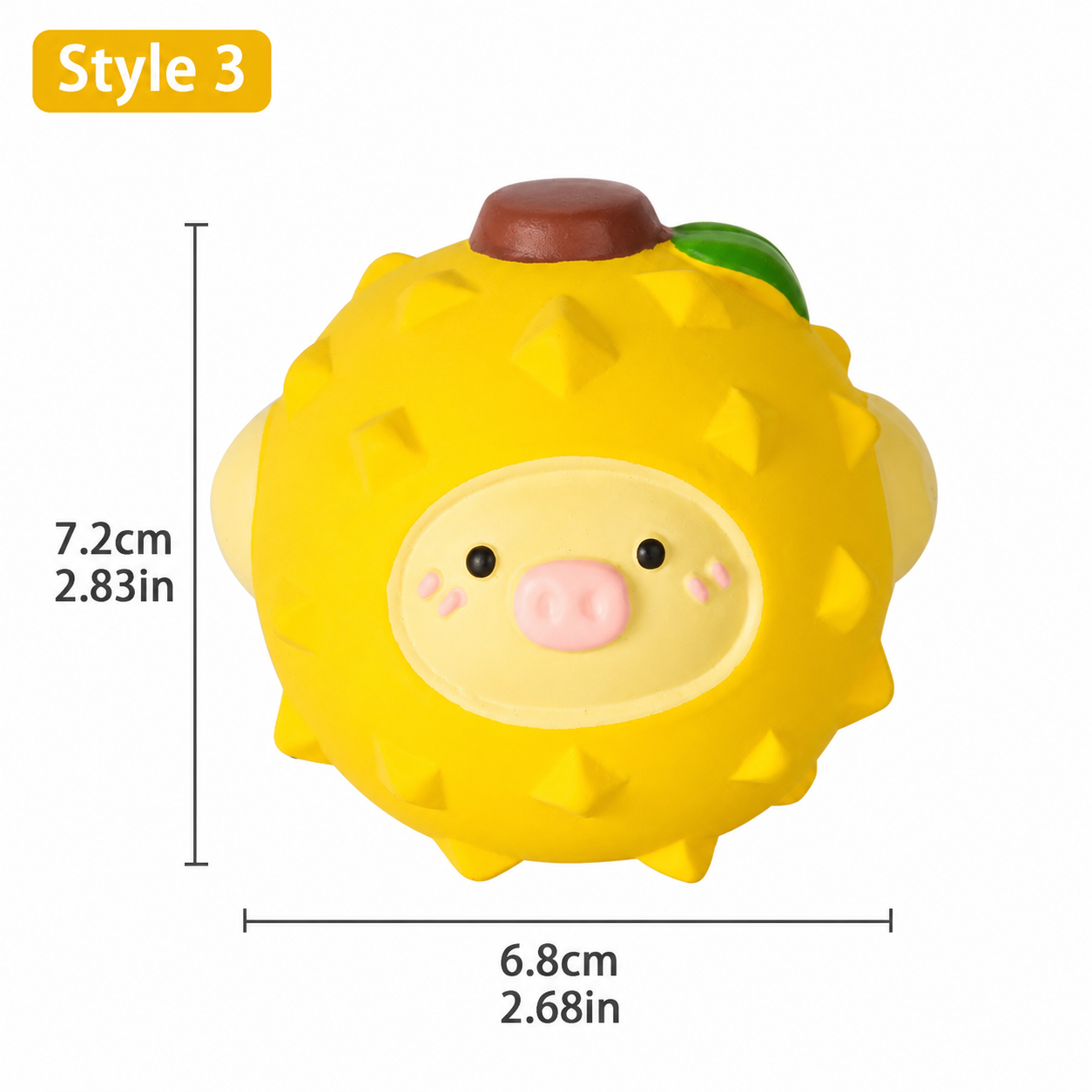 Latex Dog Squeaky Toy Set – Fruit & Animal Chew Toys