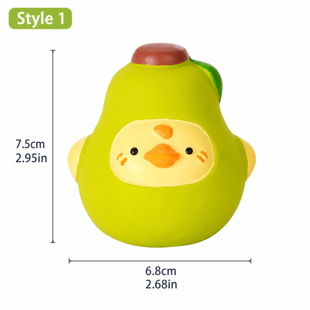 Latex Dog Squeaky Toy Set – Fruit & Animal Chew Toys
