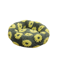 Patterned Plush Round Pet Bed | All-Season