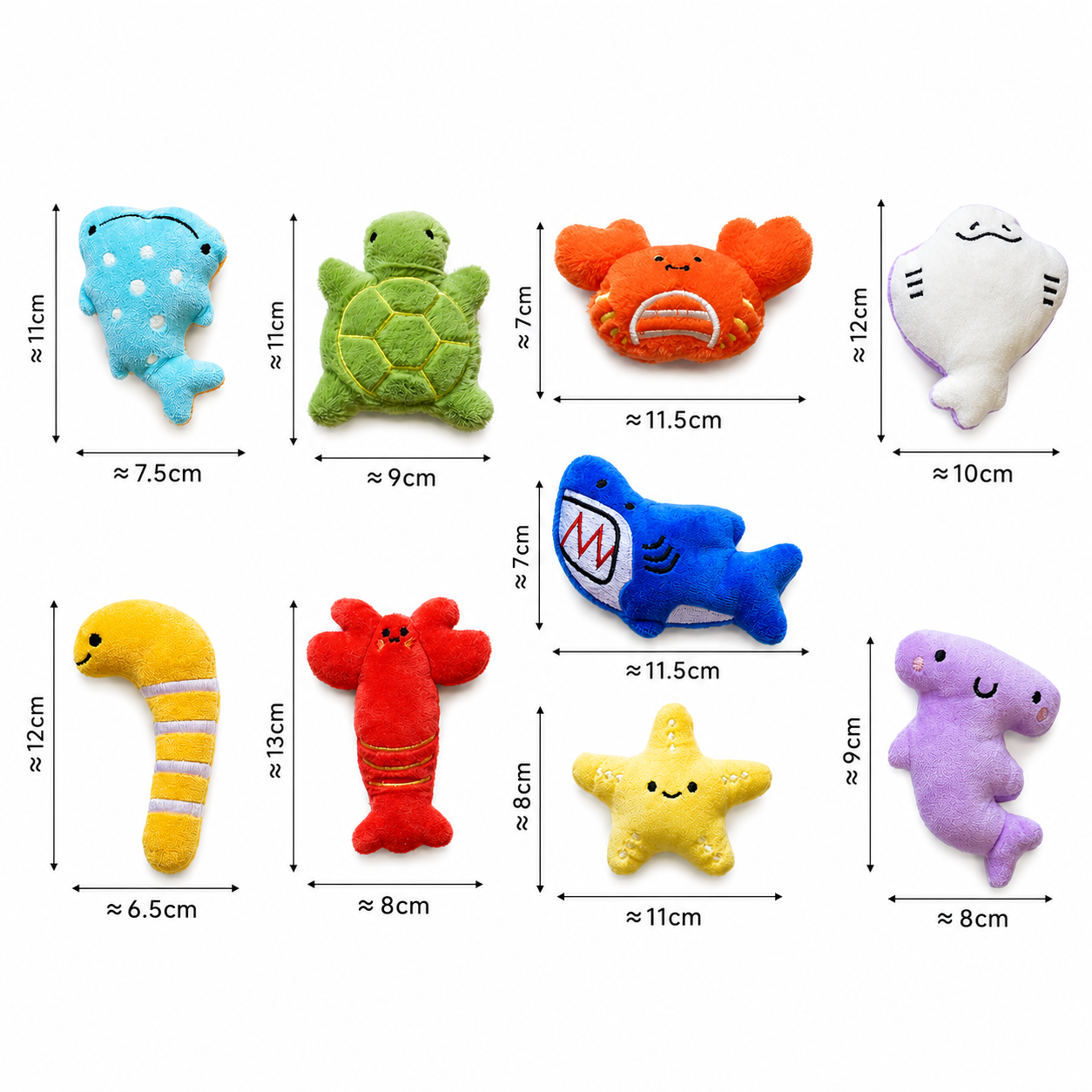 Plush Dog Toys with Squeaker | Ocean Animal Pet Toys