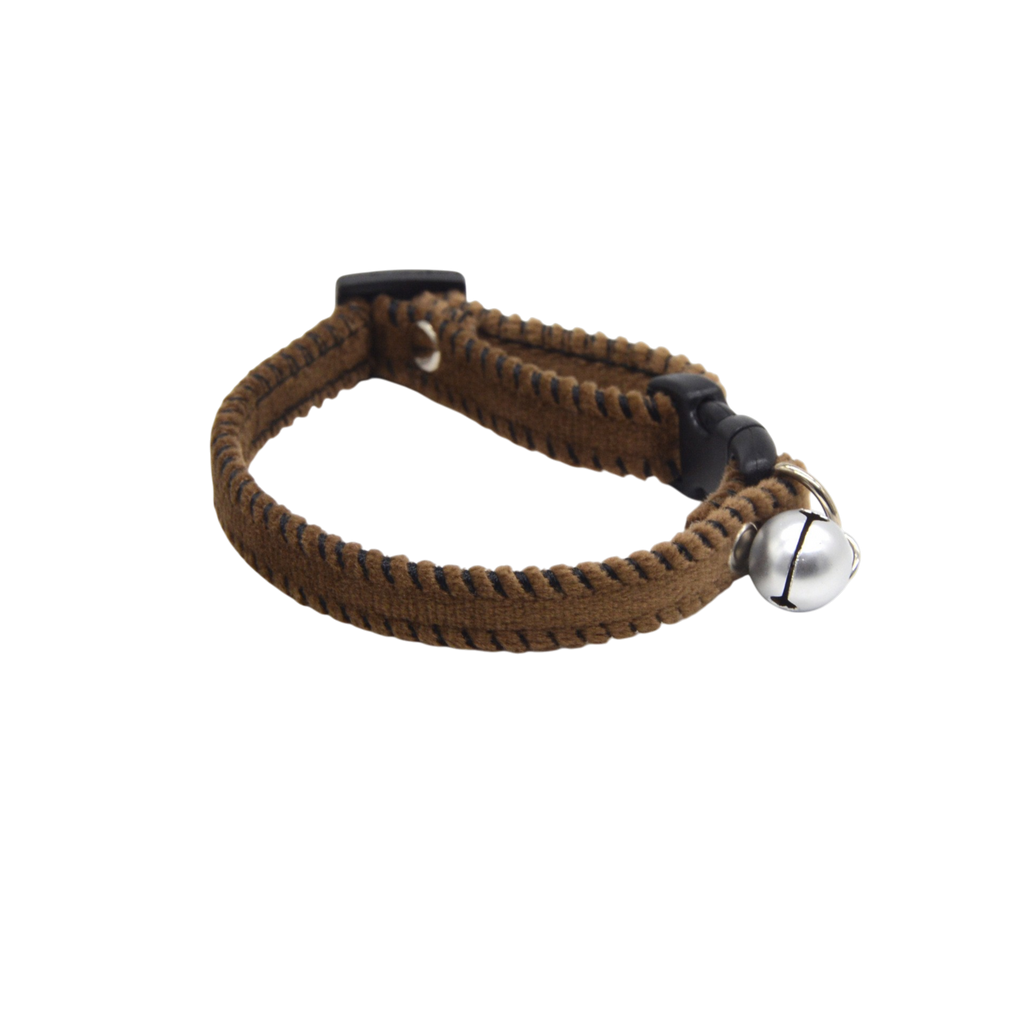 Plush Pet Collar with Bell - Soft Adjustable Pet Neck Strap