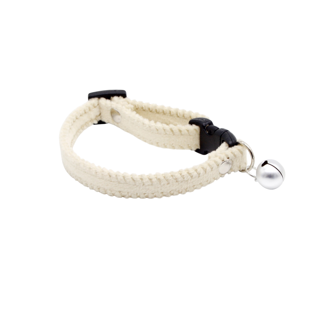 Plush Pet Collar with Bell - Soft Adjustable Pet Neck Strap