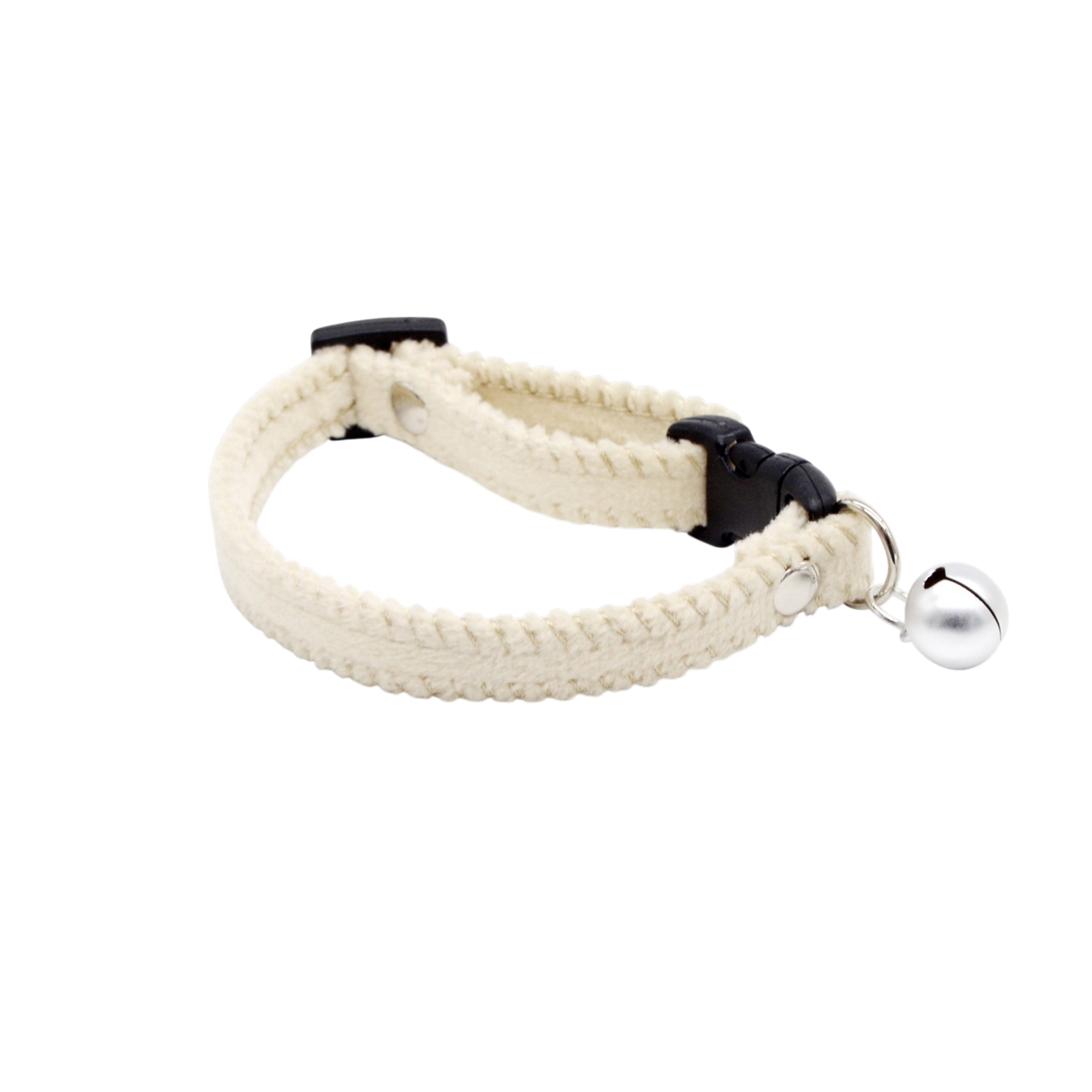 Plush Pet Collar with Bell - Soft Adjustable Pet Neck Strap