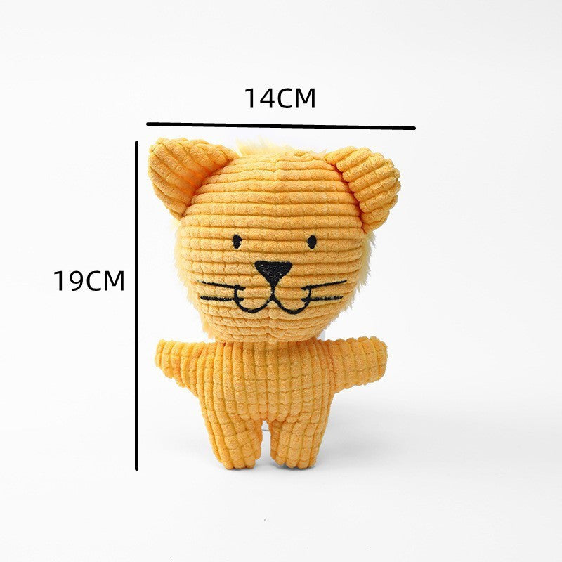 Plush Animal Squeaky Chew Toy for Dogs & Cats