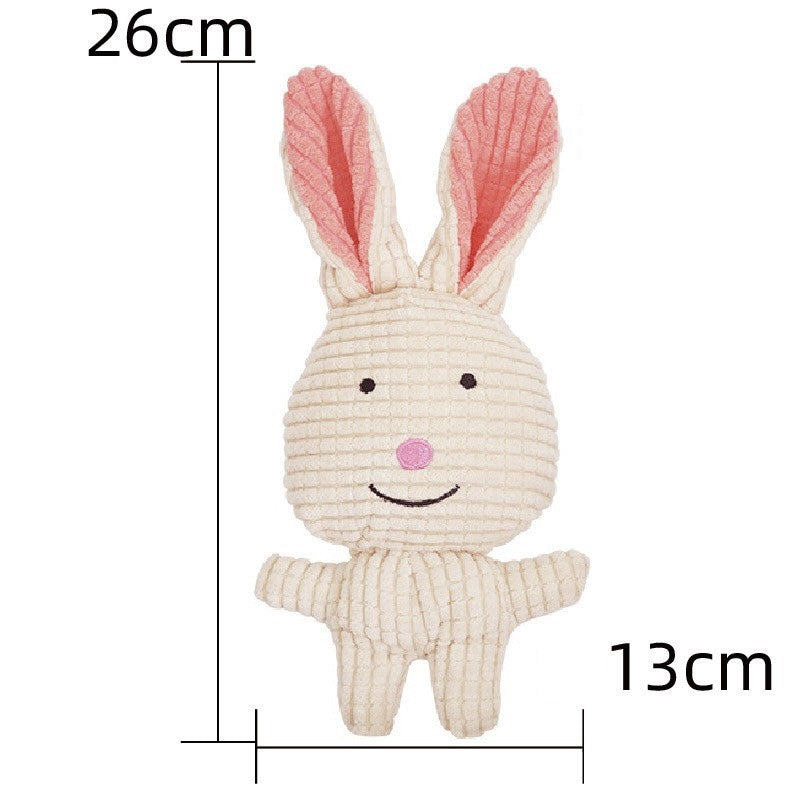 Plush Animal Squeaky Chew Toy for Dogs & Cats