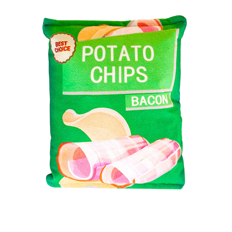 Plush Potato Chips Crinkle Sound Toy for Dogs & Cats