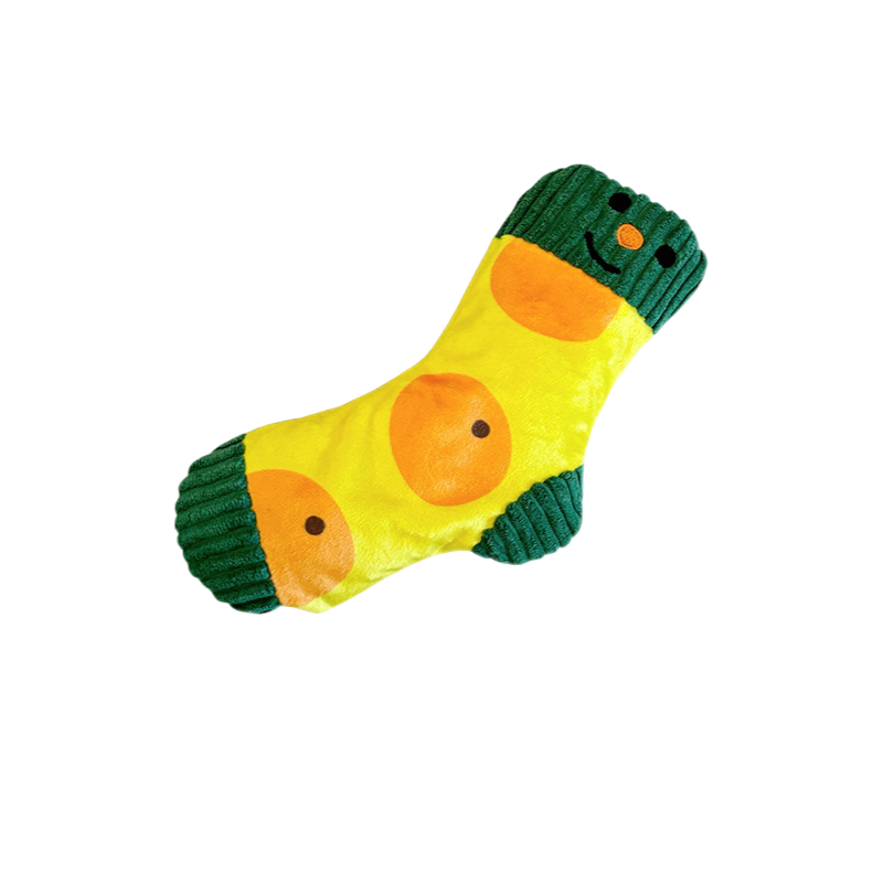 Plush Snuffle Sock Toy with Squeaker for Dogs
