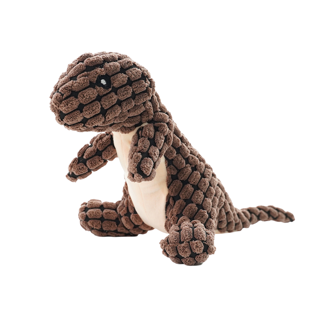 Plush Squeaky Dinosaur Chew Toy for Puppies & Dogs