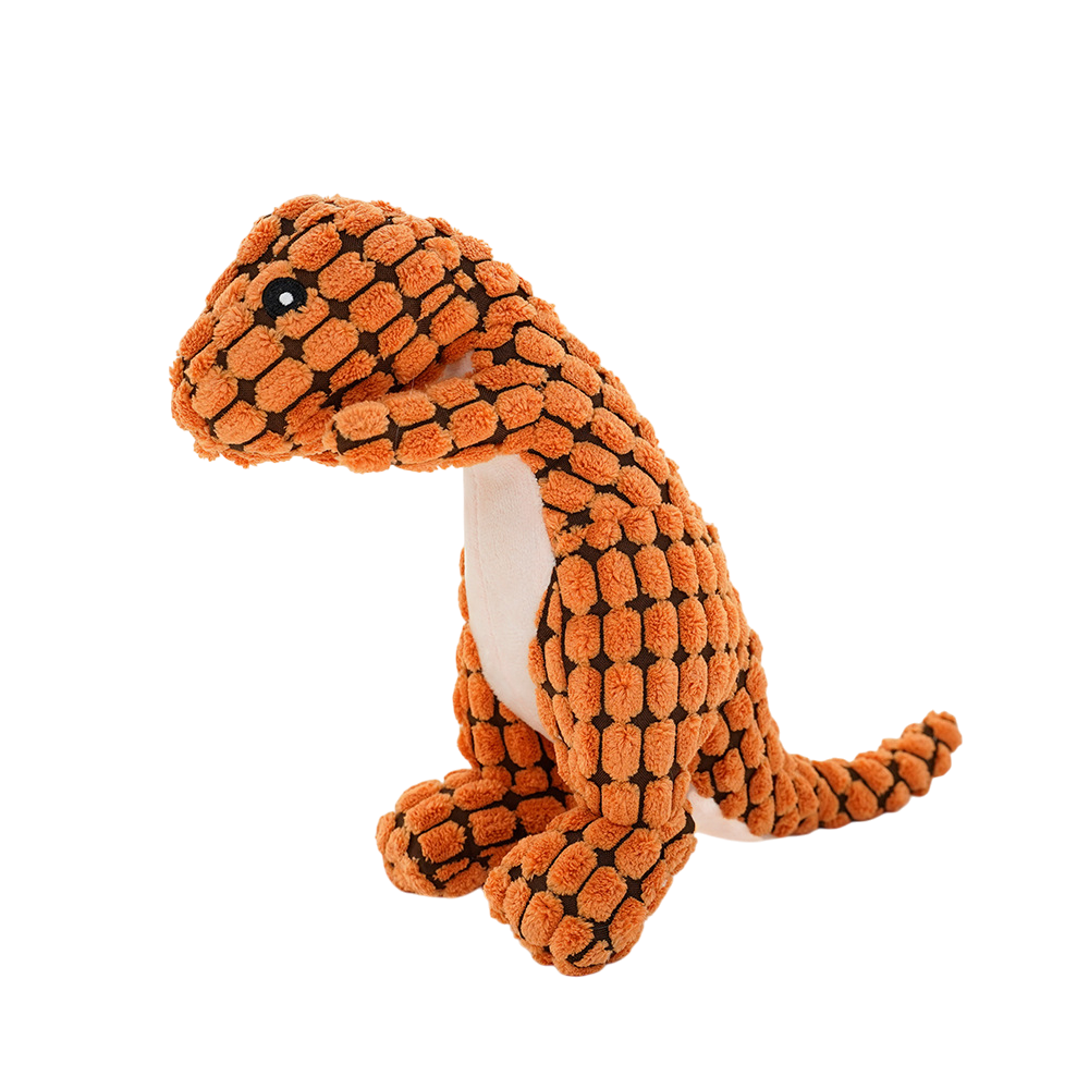Plush Squeaky Dinosaur Chew Toy for Puppies & Dogs