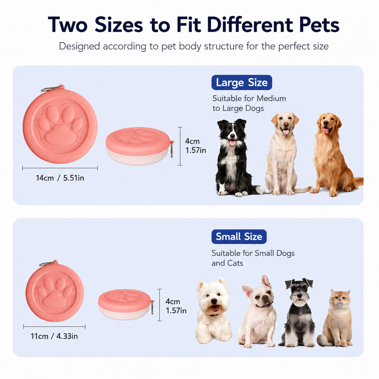 Portable Pet Food Container & Travel Dog Bowl Snack Box
