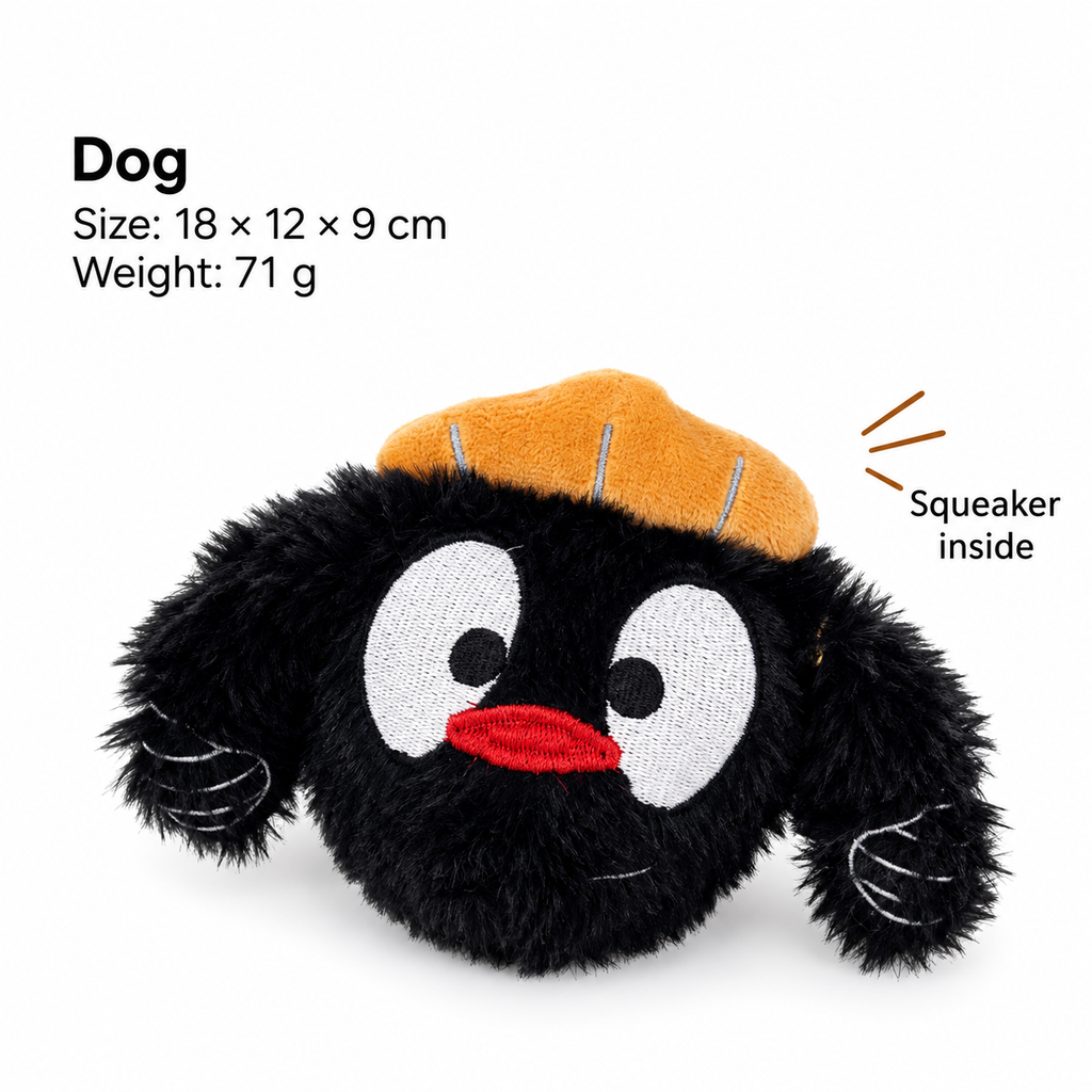 Squeaky Plush Animal Ball Dog Toy with Crinkle Sound