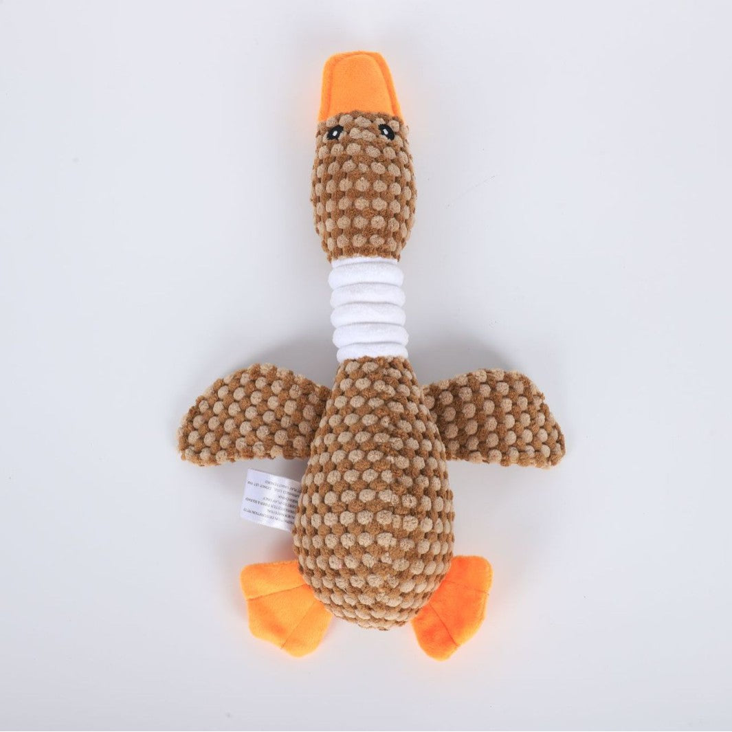 Squeaky Plush Goose Dog Toy – Chew & Tug Pet Toy