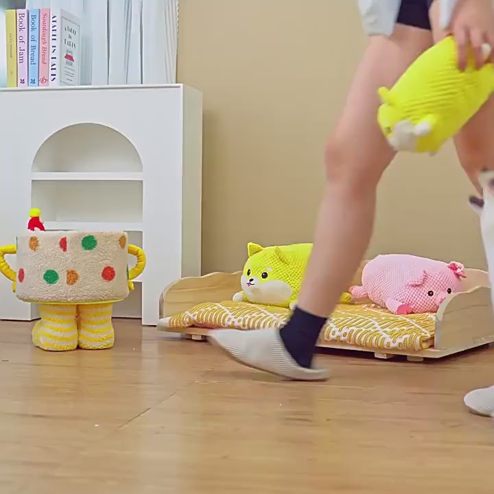 Creative Squeaky Corgi Pig Plush Dog Toy